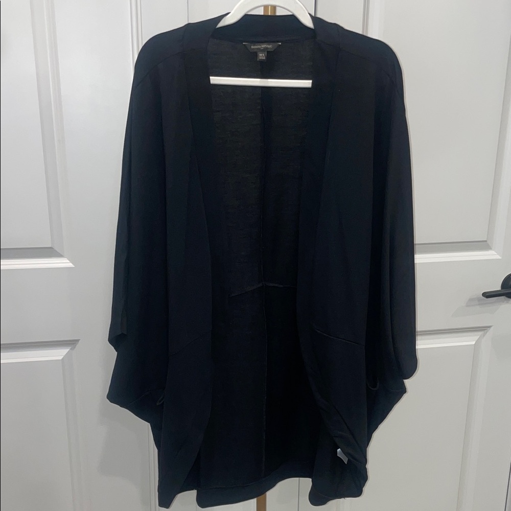 Banana Republic Black Open-Front Sweater